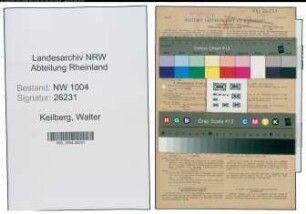 Entnazifizierung Walter Keilberg , geb. 03.04.1902 (Arbeiter)