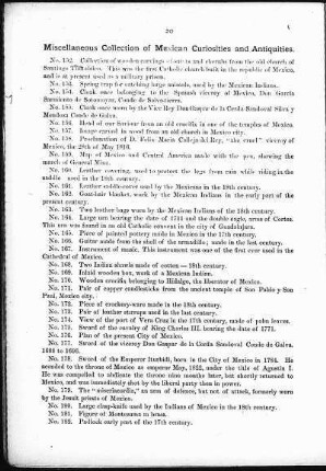 Miscellaneous collection of mexican curiosities and antiquities.