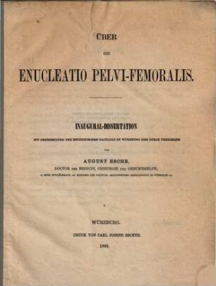 Über die Enucleatio pelvi-femoralis