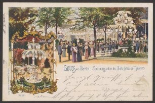 Ansichtskarte „Sommergarten des Belle-Alliance-Theaters“
