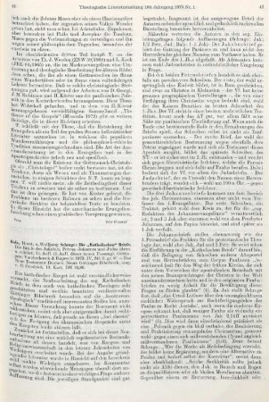 41-44 [Rezension] Balz, Horst, Die "katholischen" Briefe