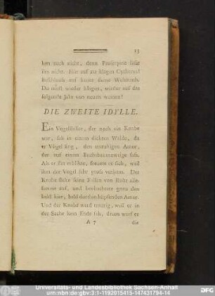 Die Zweite Idylle.