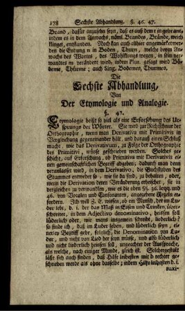 Die Sechste Abhandlung.