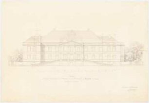 Schloss Brynnek bei Tworog Erweiterungsbau: Aufriss Nordseite Maßstabsleiste