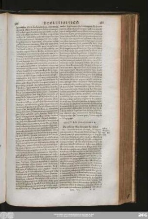 Sectio Posterior. De officiis Ministrorum Ecclesiae.