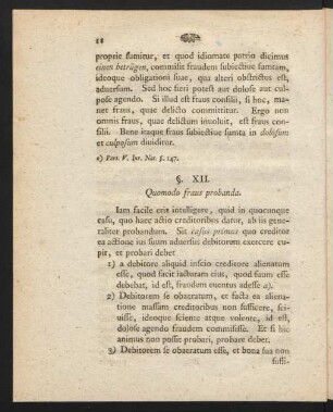 §. XII. Quomodo fraus probanda.