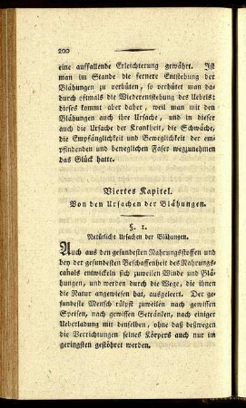 Viertes Kapitel. Von den Ursachen der Blähungen.