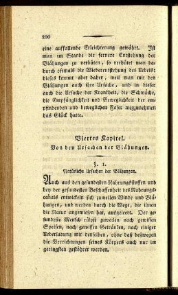 Viertes Kapitel. Von den Ursachen der Blähungen.