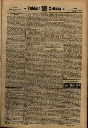 Zweite Ausgabe vom Dienstag, den 14. Juni 1910.