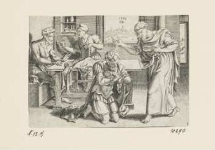 Hananias tauft Saul, Blatt 5 der Folge "Apostelgeschichte"