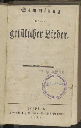 Sammlung neuer geistlicher Lieder