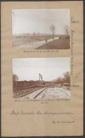 Die drei neuen Muitionsgleise und die neue Rampe im Bahnhof Baldershofen. (Feldbahn Baldershofen-Weiher-Badenhofen)