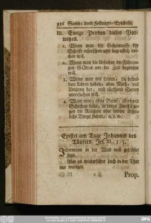 Epistel am Tage Johannis des Täufes. Jes. XL, 1 - 5.