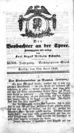 16. Stueck, 17. April 1848