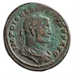 Münze, Follis, 300 - 301 n. Chr.