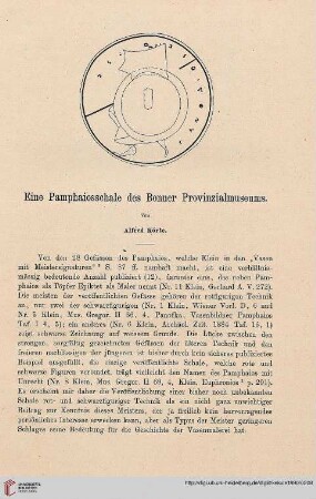 Eine Pamphaiosschale des Bonner Provinzialmuseums
