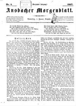 Ansbacher Morgenblatt. 1857 = Jg. 13