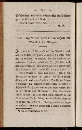 Ueber einige Mittel wider die Nachtheile des Brandes im Weitzen