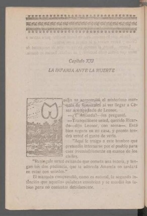 Capítulo XXI - La infamia ante la muerte