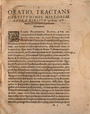 Oratio qua penitus excutitur kritērion certitudinis historiae biblicae et sacrae