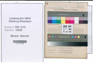 Entnazifizierung Heinrich Bersch , geb. 24.08.1882 (Lademeister)