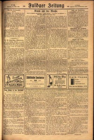 Zweite Ausgabe vom Sonntag, den 20. März 1927.