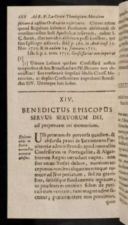 666-667, XIV. Benedictus Episcopus Servus ...