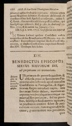 666-667, XIV. Benedictus Episcopus Servus ...