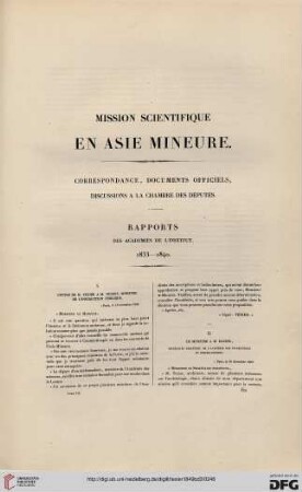 Mission scientifique en Asie Mineure