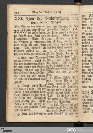 XXI. Von der Rechtfertigung und ihren seligen Folgen.