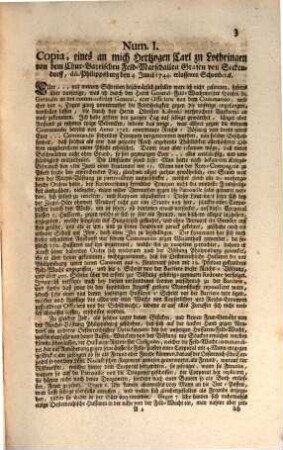 Circular-Rescript, So Ihro zu Hugarn und Böheim Königliche Majestät an Dero auswärtige Ministros allergnädigst ergehen lassen : [Wienn den 13. Juni im 1744sten ... Jahre]