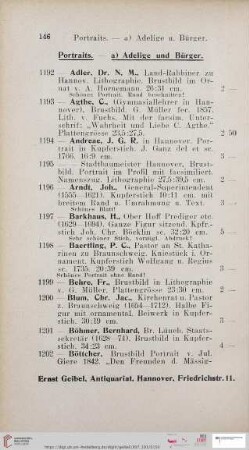 Portraits (Nr. 1192 - 1627)