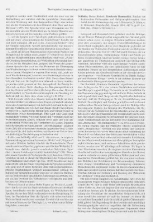 432-433 [Rezension] Schlette, Heinz Robert, Konkrete Humanität