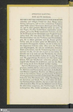 Zweites Kapitel Die Alte Moral