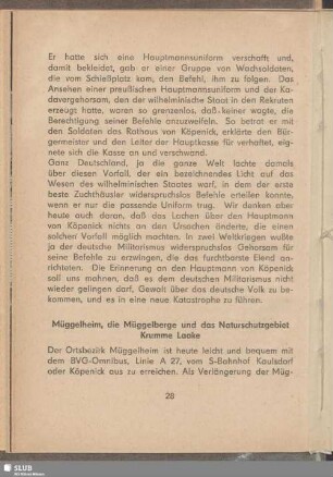 Müggelheim, die Müggelberge und das Naturschutzgebiet Krumme Laake