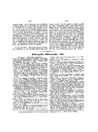 Pädagogische Bibliographie : 1851