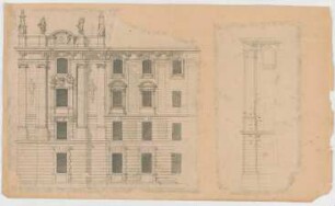 Thiersch, Friedrich von; München; Justizpalast - Fassade (Ansicht, Teilansicht)