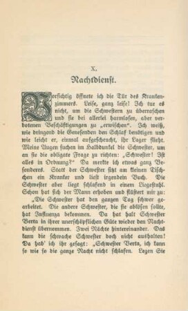 X. Nachtdienst