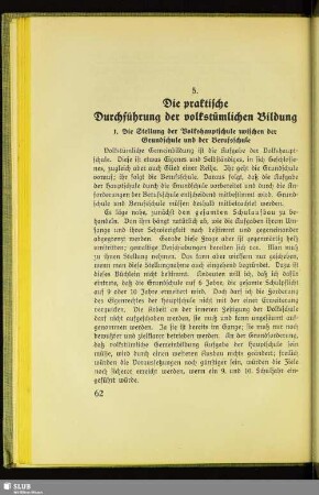 5. Die praktische Durchführung der volkstümlichen Bildung