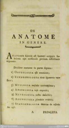 De Anatome In Genere