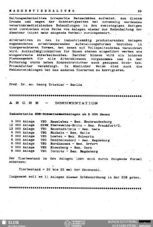 Arche-Dokumentation