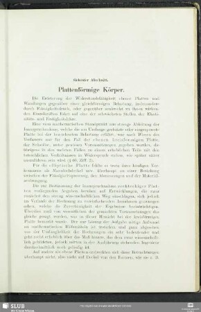 Siebenter Abschnitt. Plattenförmige Körper.