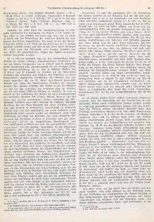27-30 [Rezension] Eichrodt, Walther, Der Prophet Hesekiel