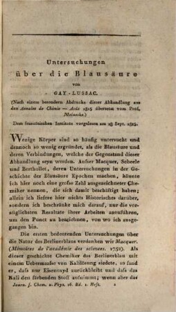 Journal für Chemie und Physik. 16. 1816