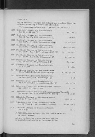 C. Schulpraktische Übungen und pädagogische Hospitationen