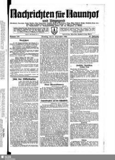 Nachrichten für Naunhof und Umgegend : (Albrechtshain, Ammelshain, Beucha, Borsdorf, Eicha, Erdmannshain, Fuchshain, Groß- und Kleinsteinberg, Klinga, Köhra, Lindhardt, Pomßen, Staudnitz, Threna usw.)