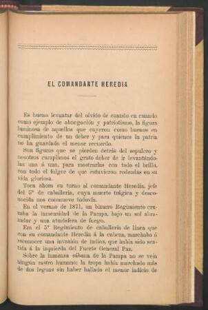 El comandante Heredia