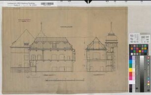 Coesfeld (Coesfeld) Lehrerseminar Schnitte (1911) 1 : 100 45 x 68 Zeichnung Staatshochbauamt Münster