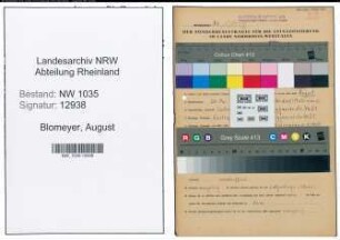 Entnazifizierung August Blomeyer , geb. 26.05.1901 (Hauer)