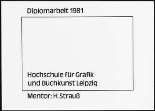 Deckblatt Diplomarbeit: Landleben, 1981